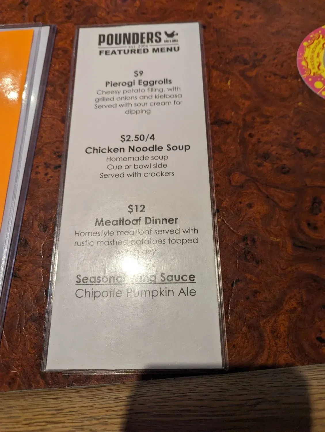 Menu 5