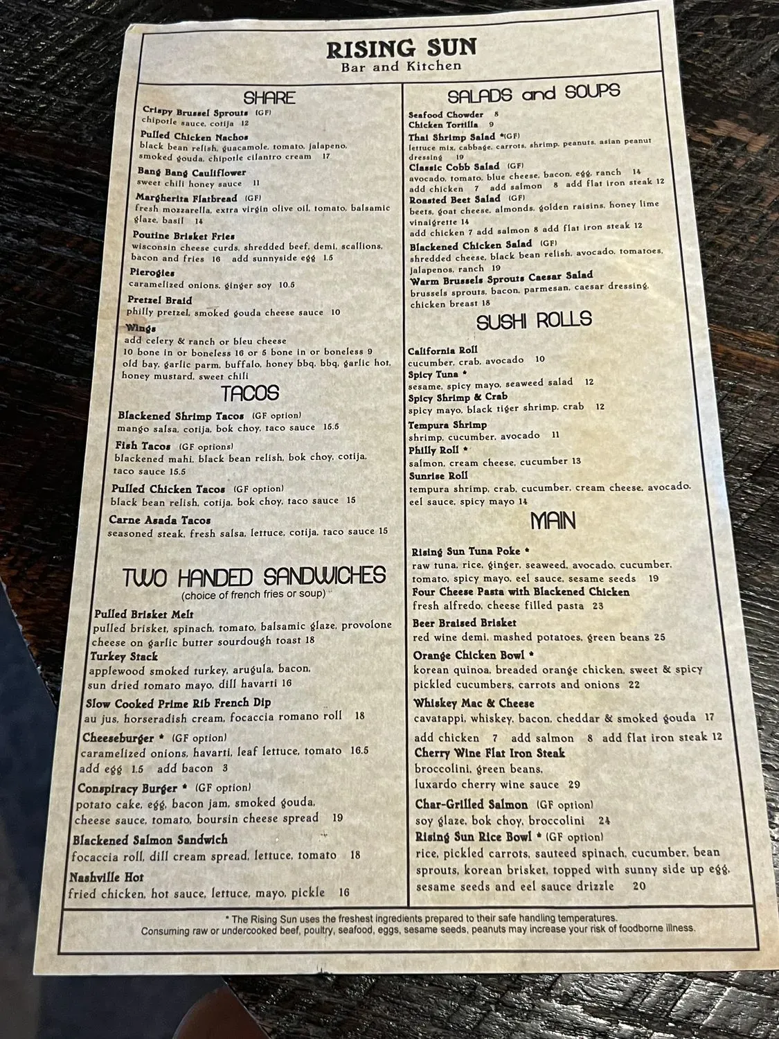 Menu 1