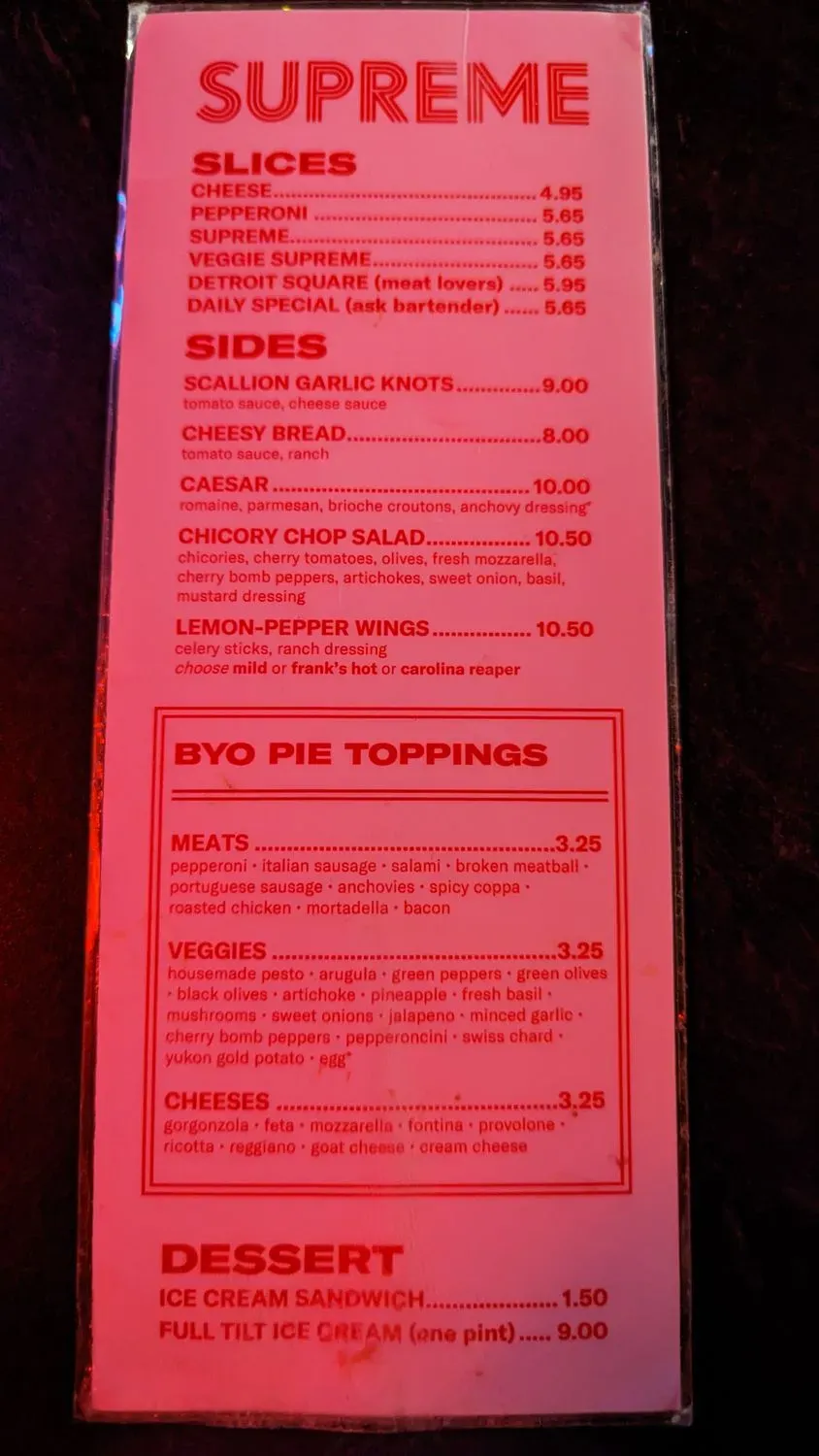 Menu 5