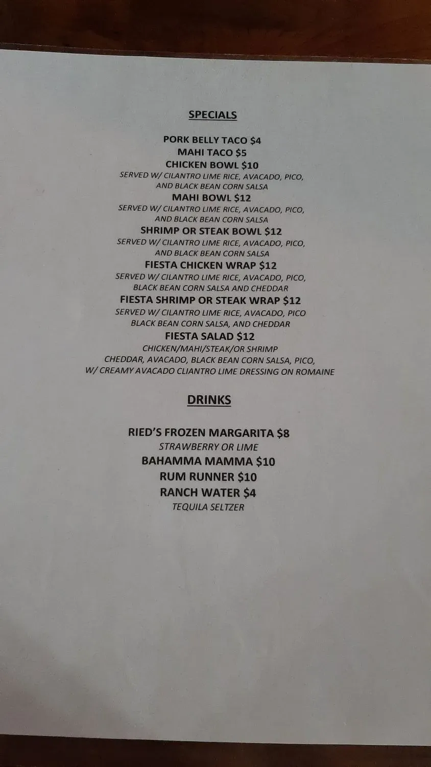 Menu 1