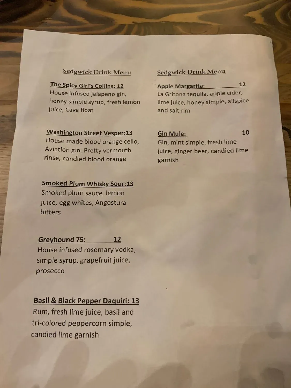 Menu 5