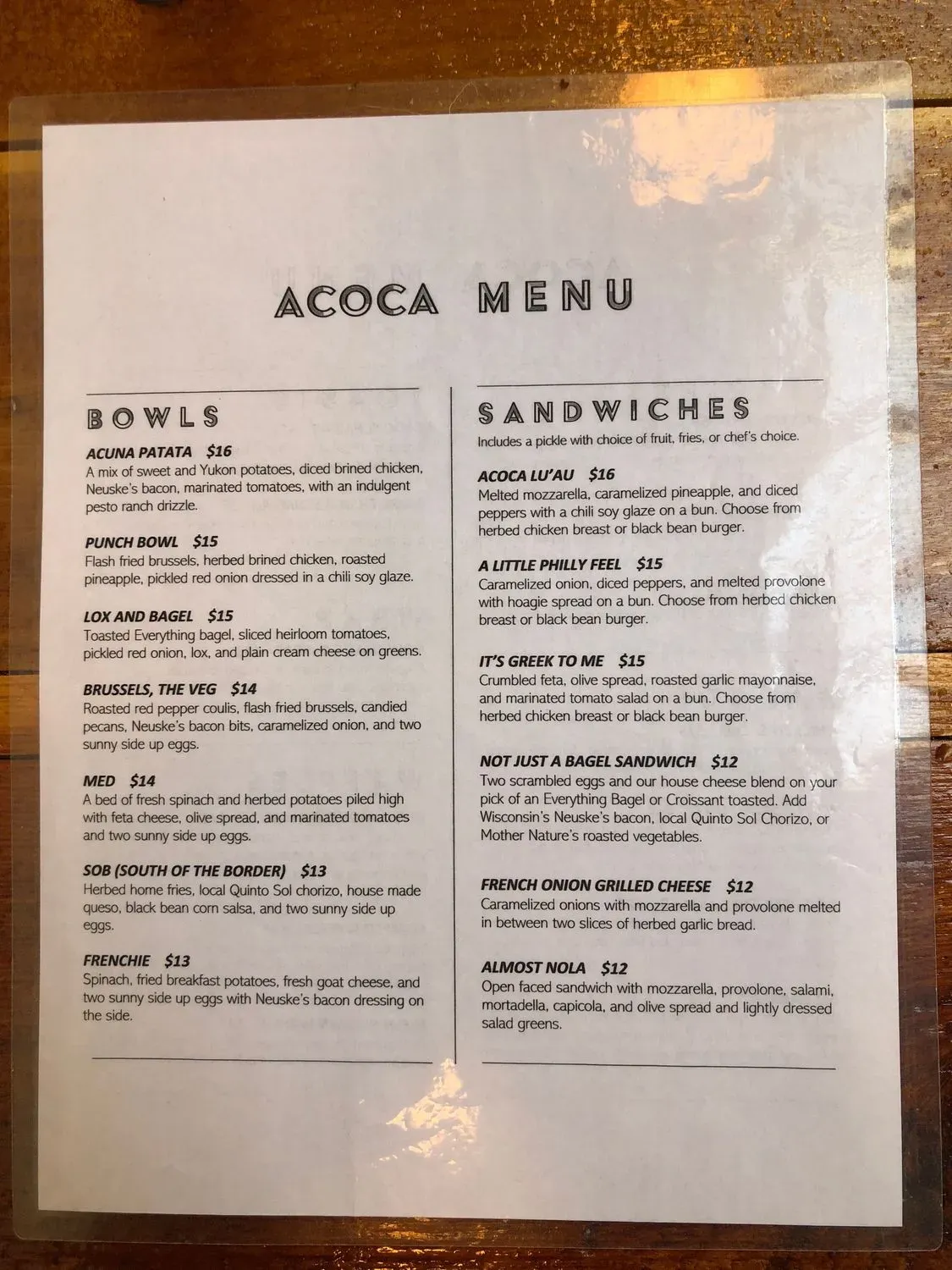 Menu 4