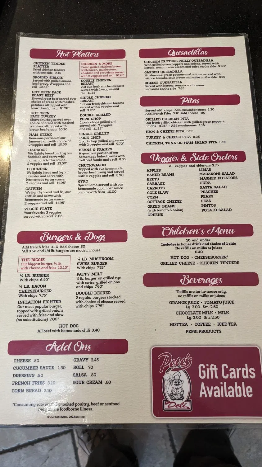 Menu 1