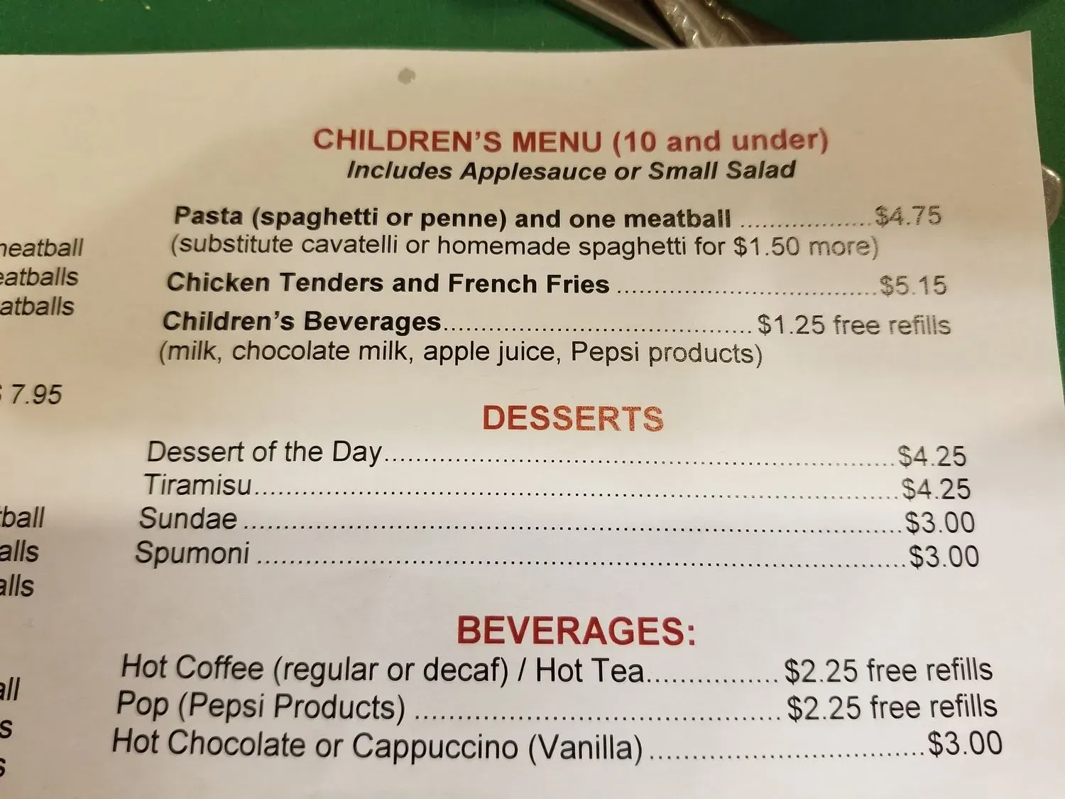 Menu 1