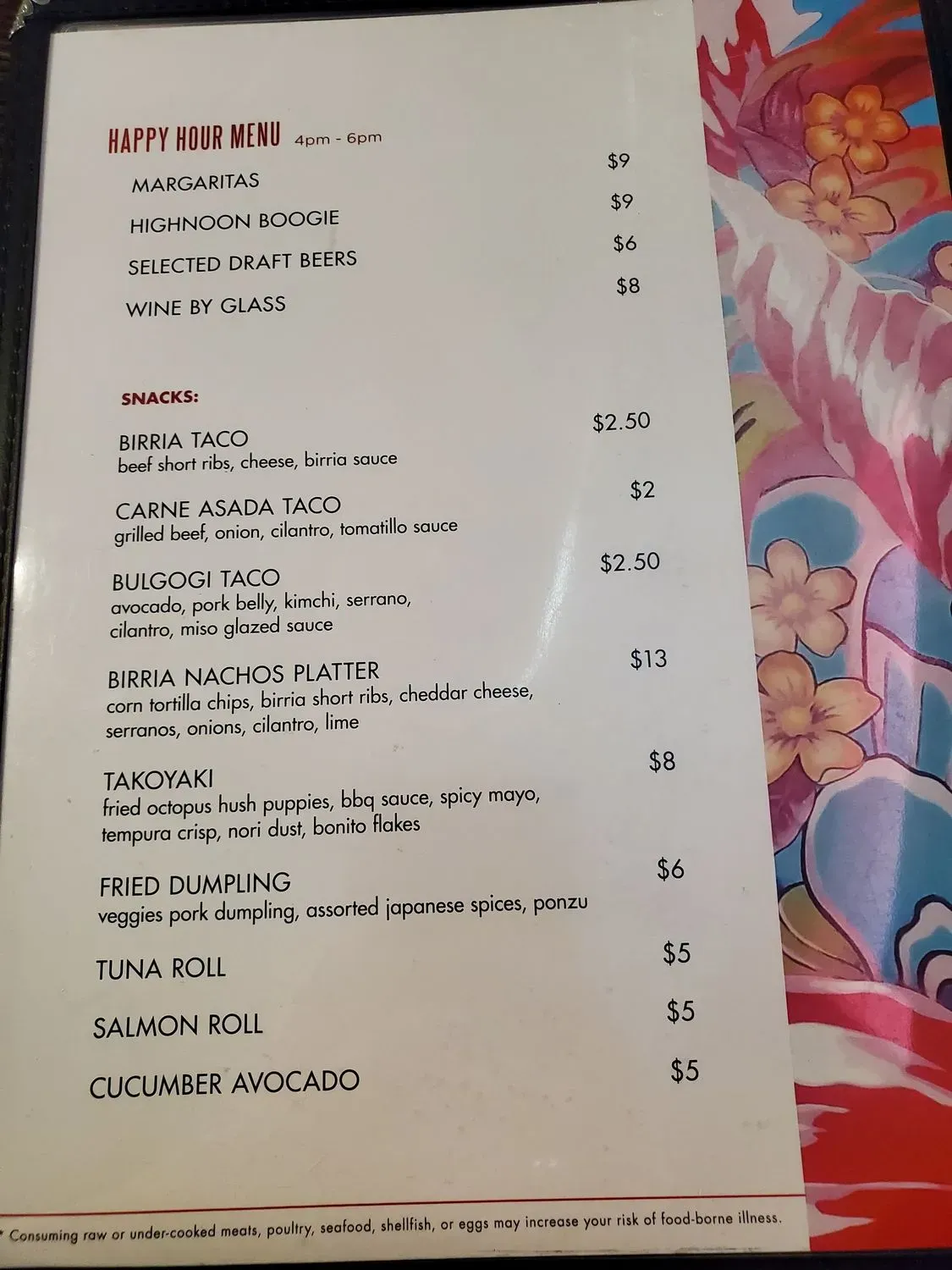 Menu 5