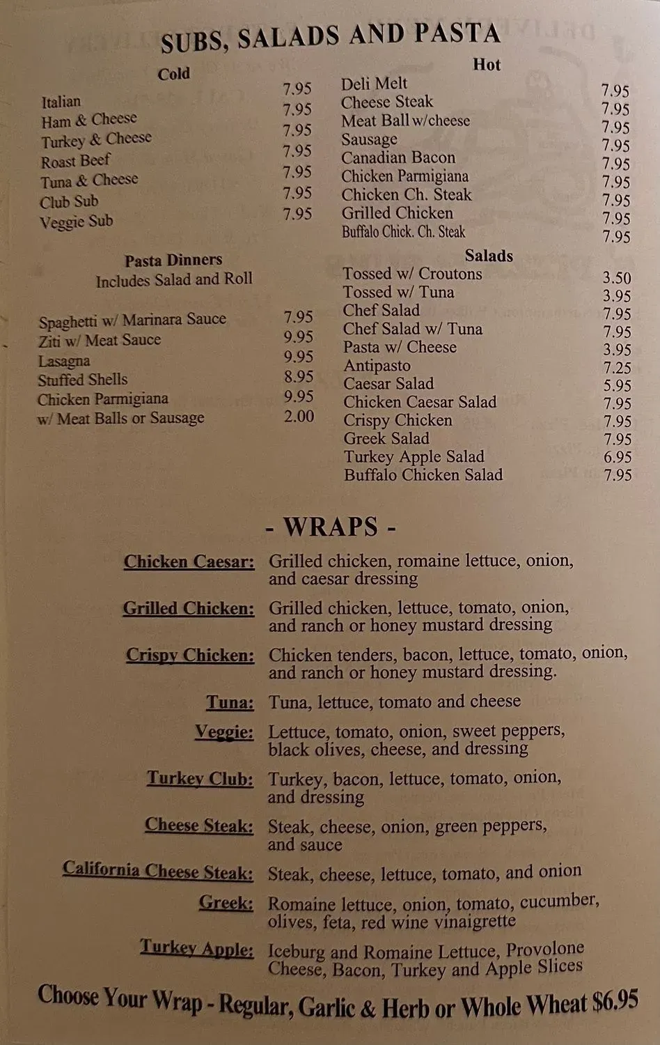 Menu 1