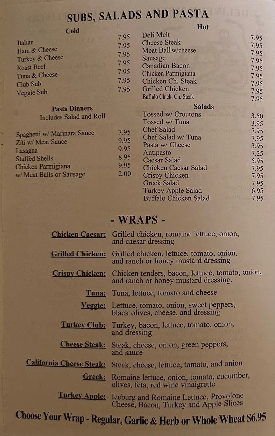 Menu 1