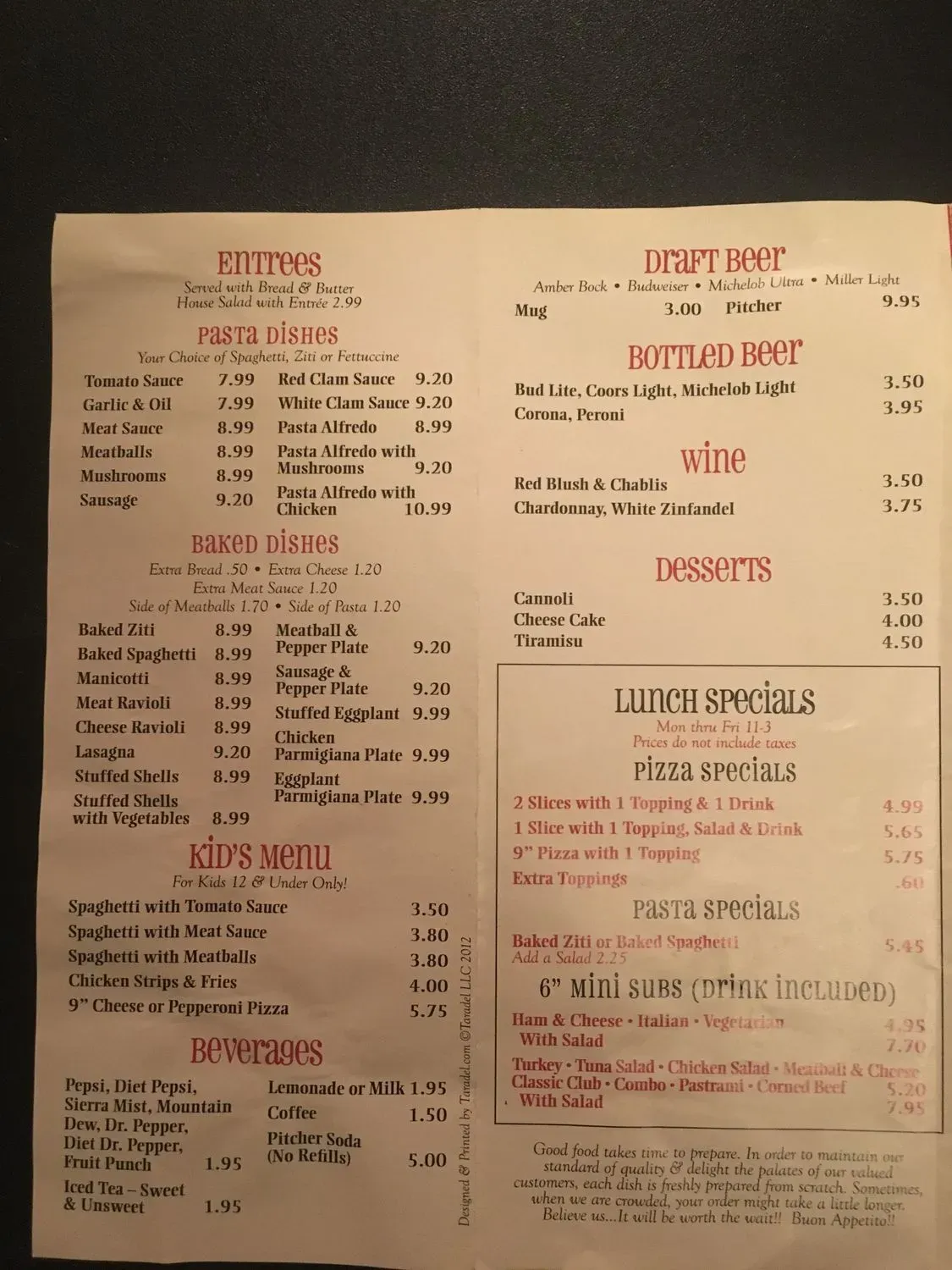 Menu 1