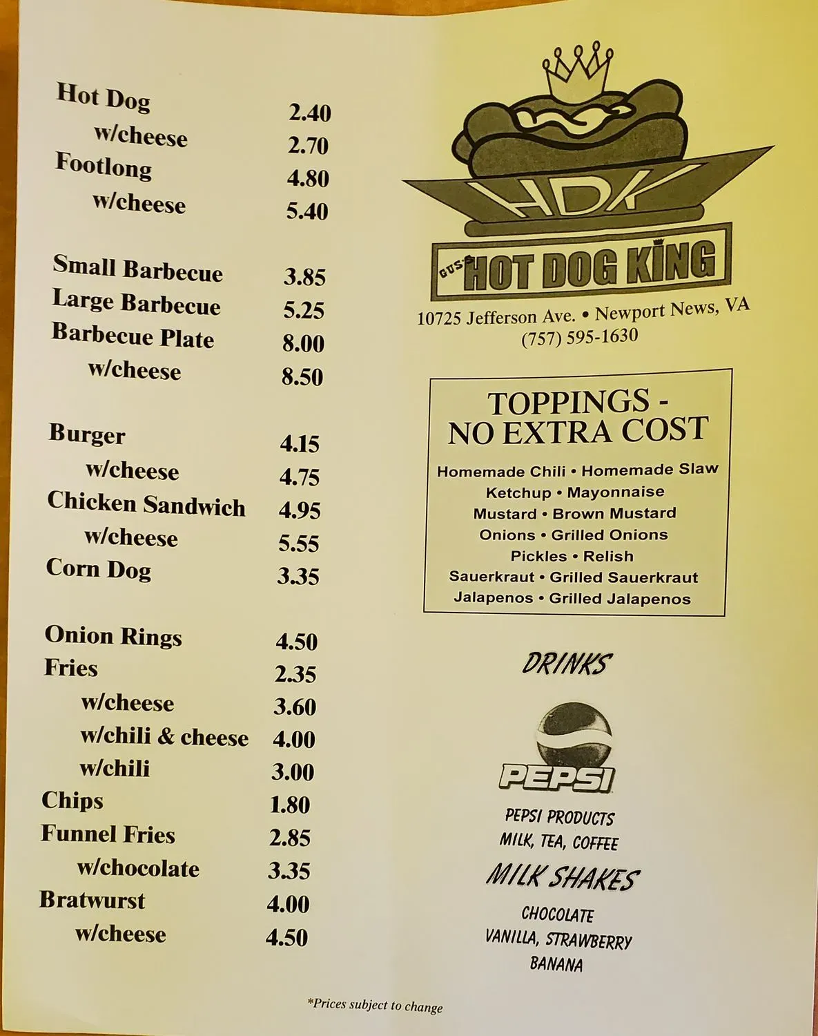 Menu 1