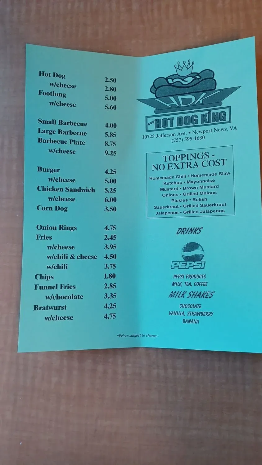 Menu 6