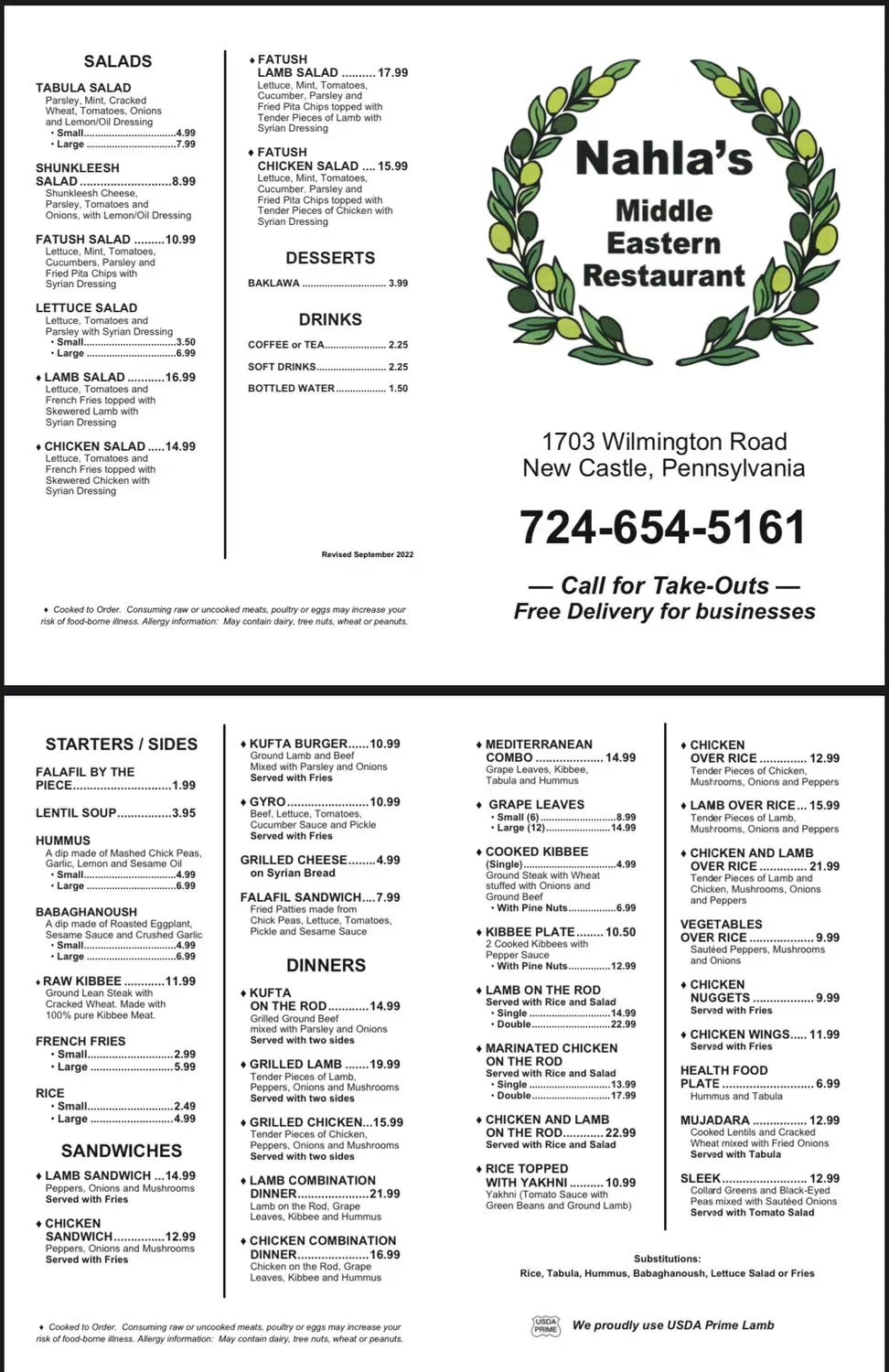 Menu 1