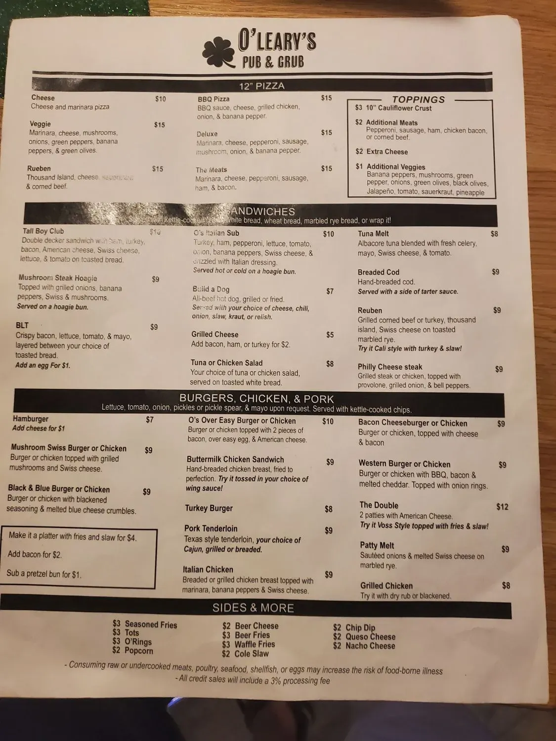 Menu 1