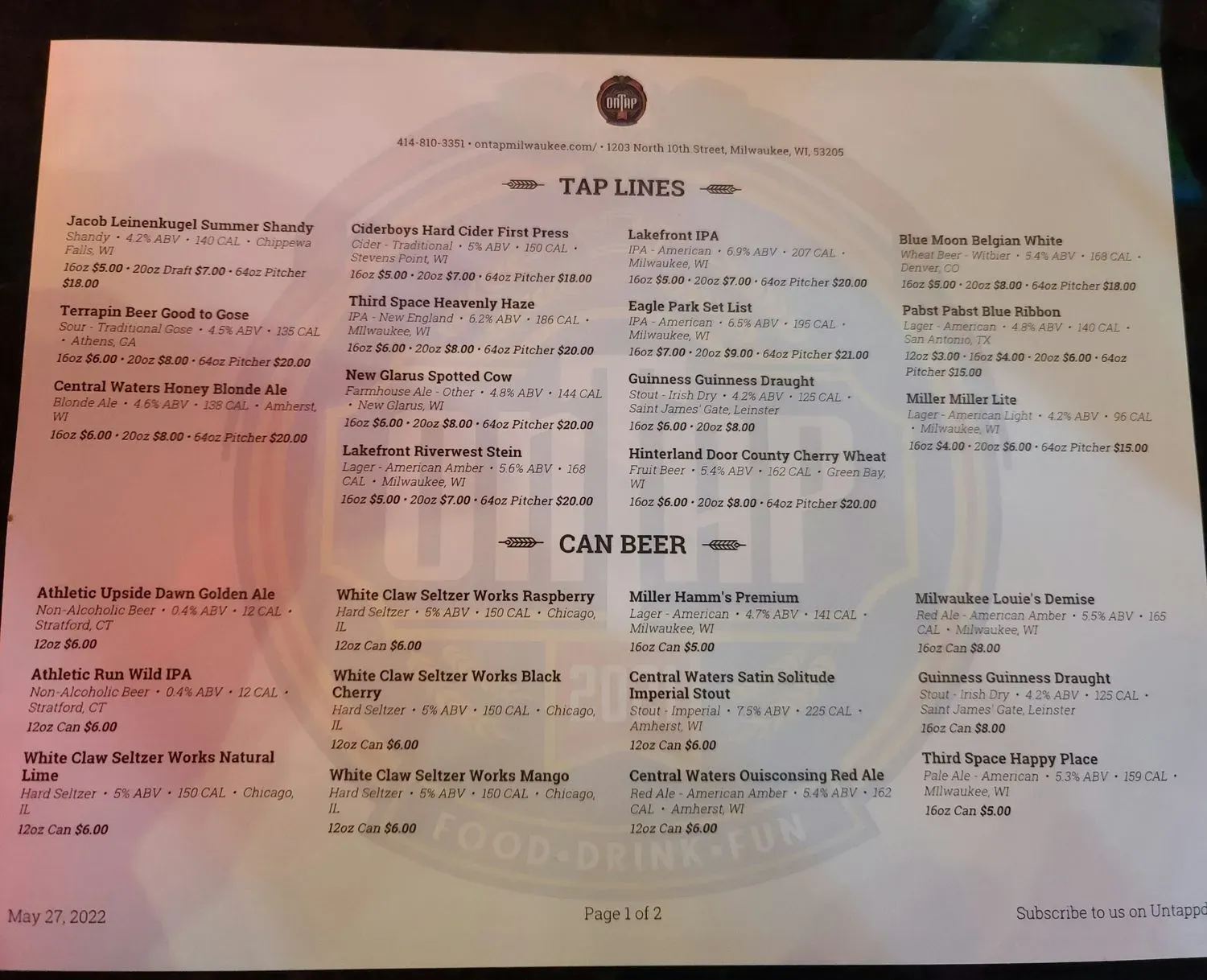 Menu 5