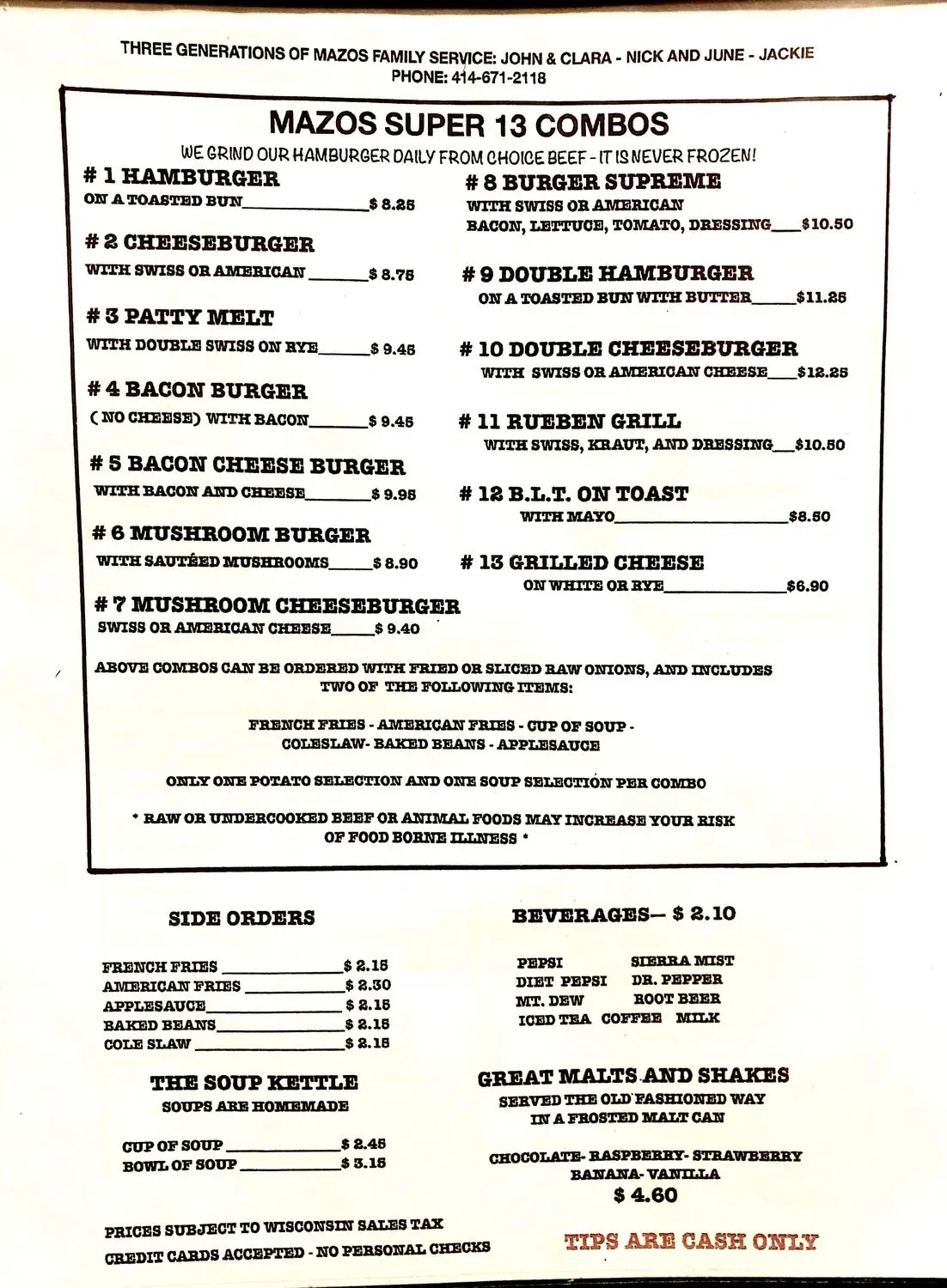 Menu 1