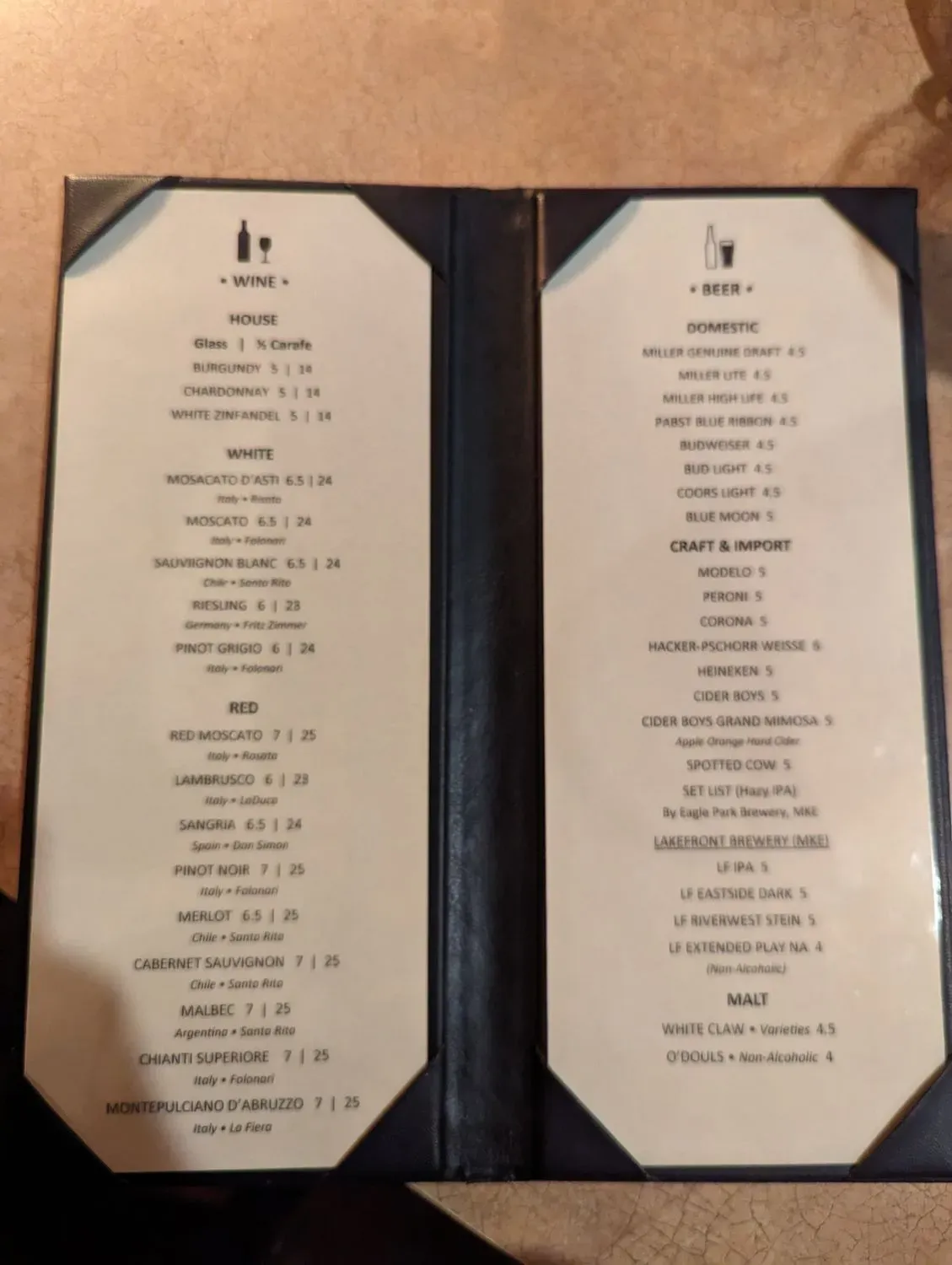 Menu 5