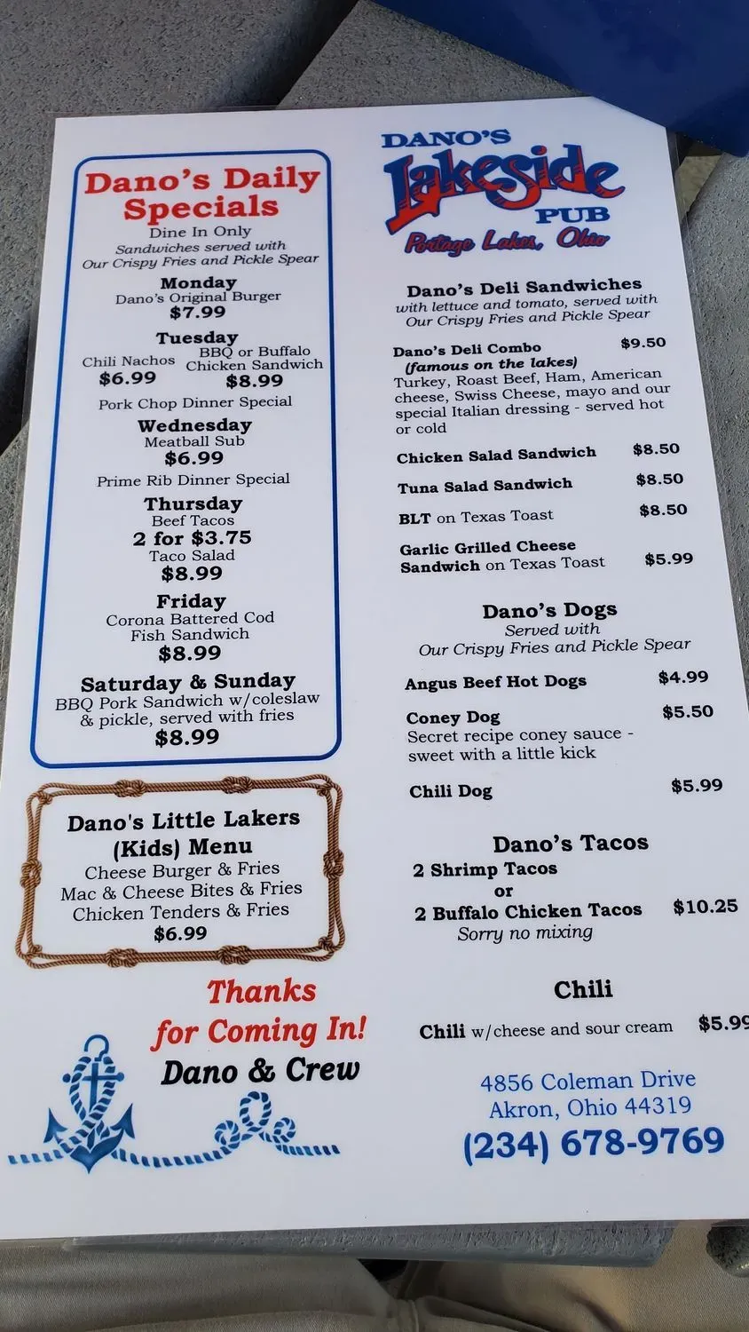 Menu 1