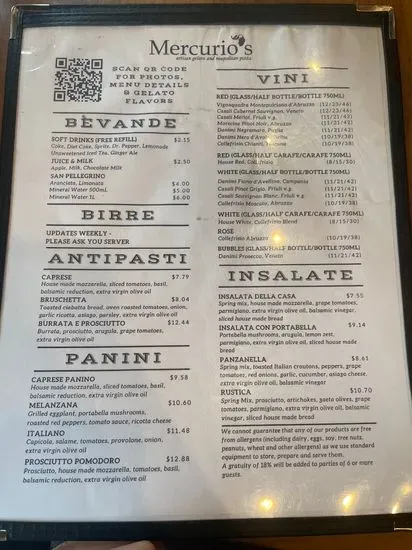 Menu 1