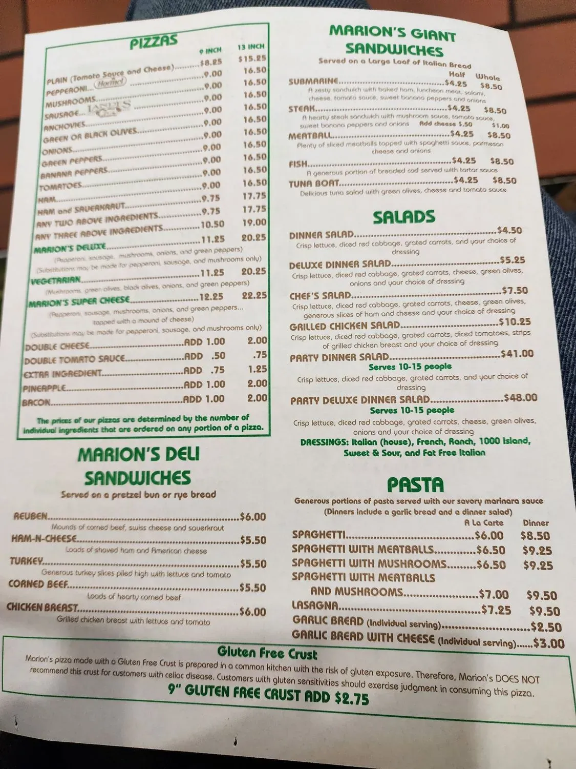 Menu 1