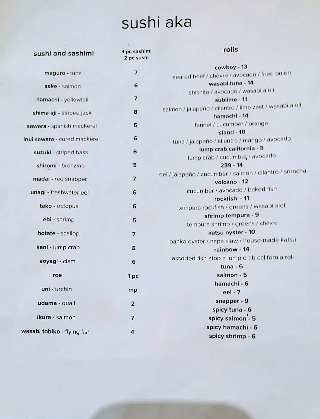 Menu 2