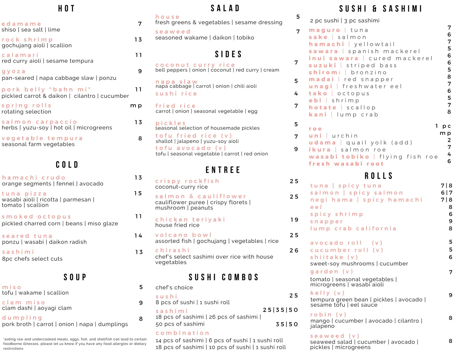 Menu 1