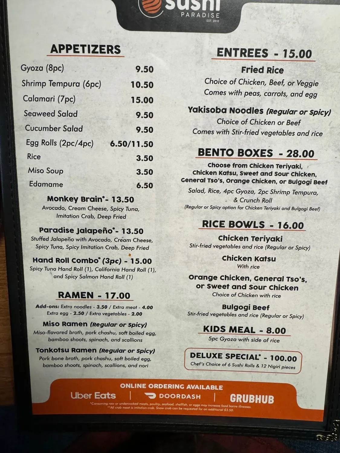 Menu 1