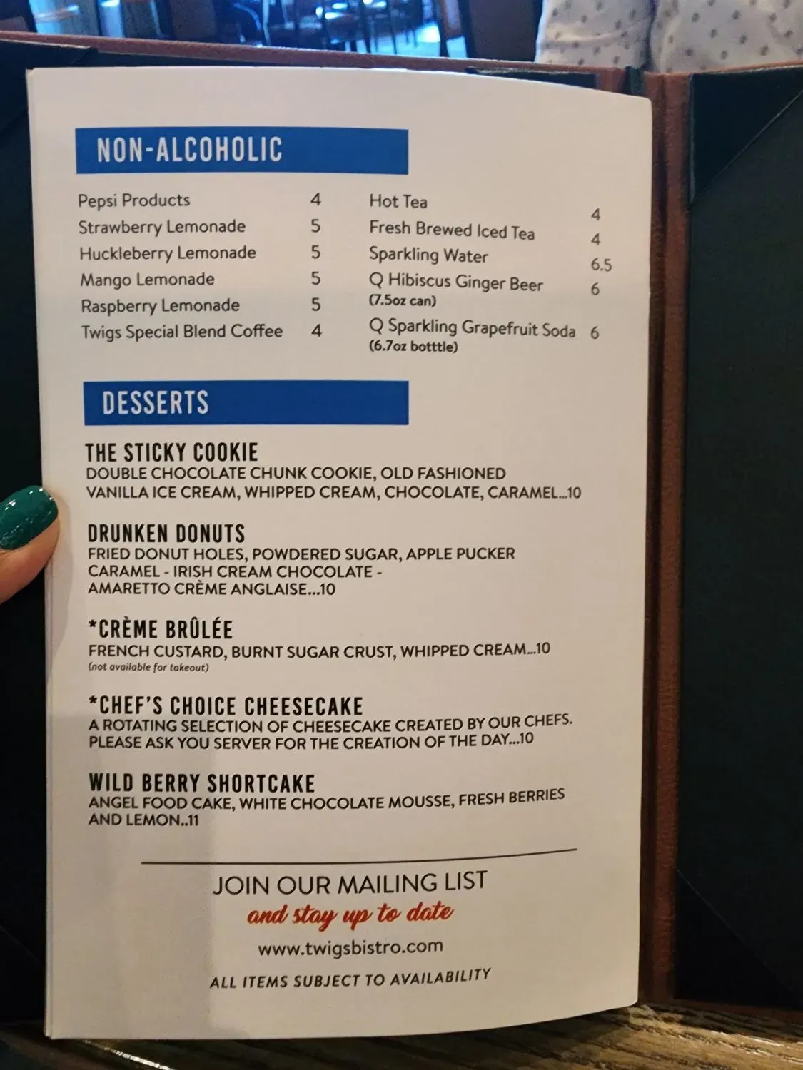 Menu 5