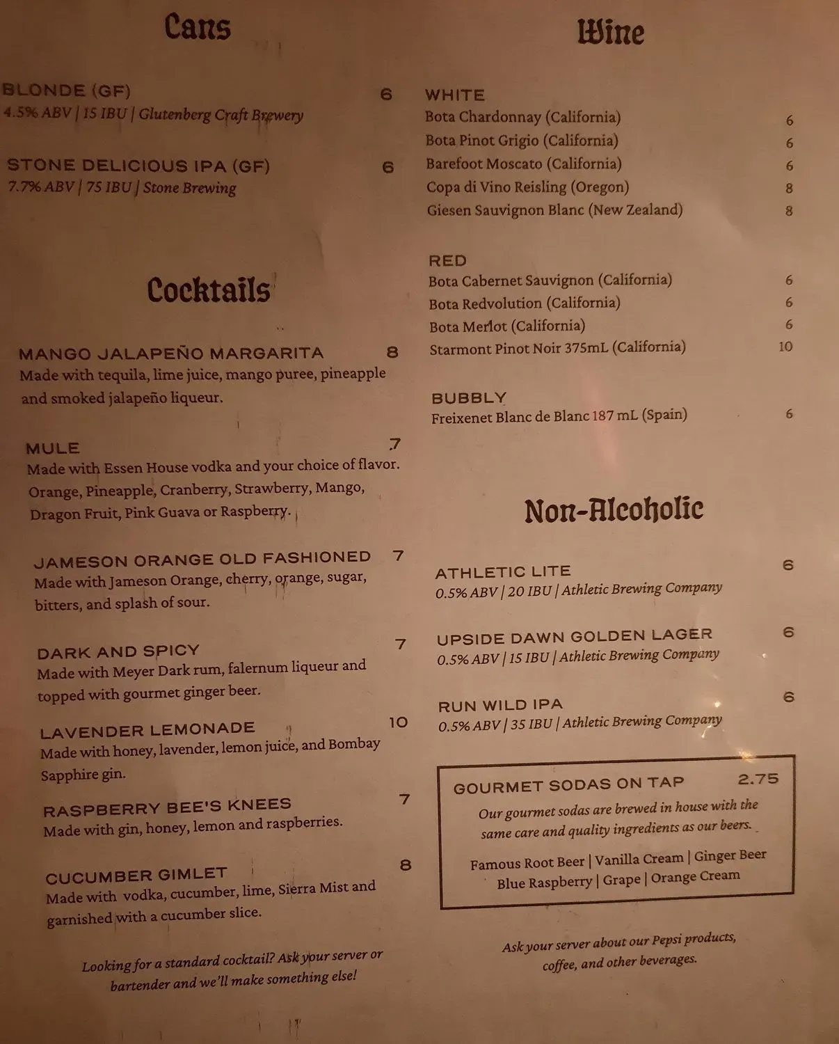 Menu 1