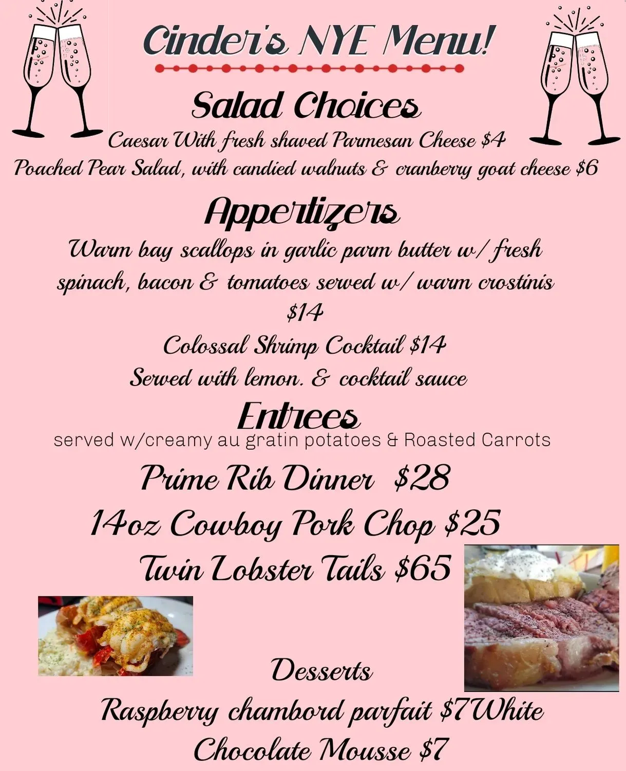 The Cinder Inn Menu - Updated October 2025
