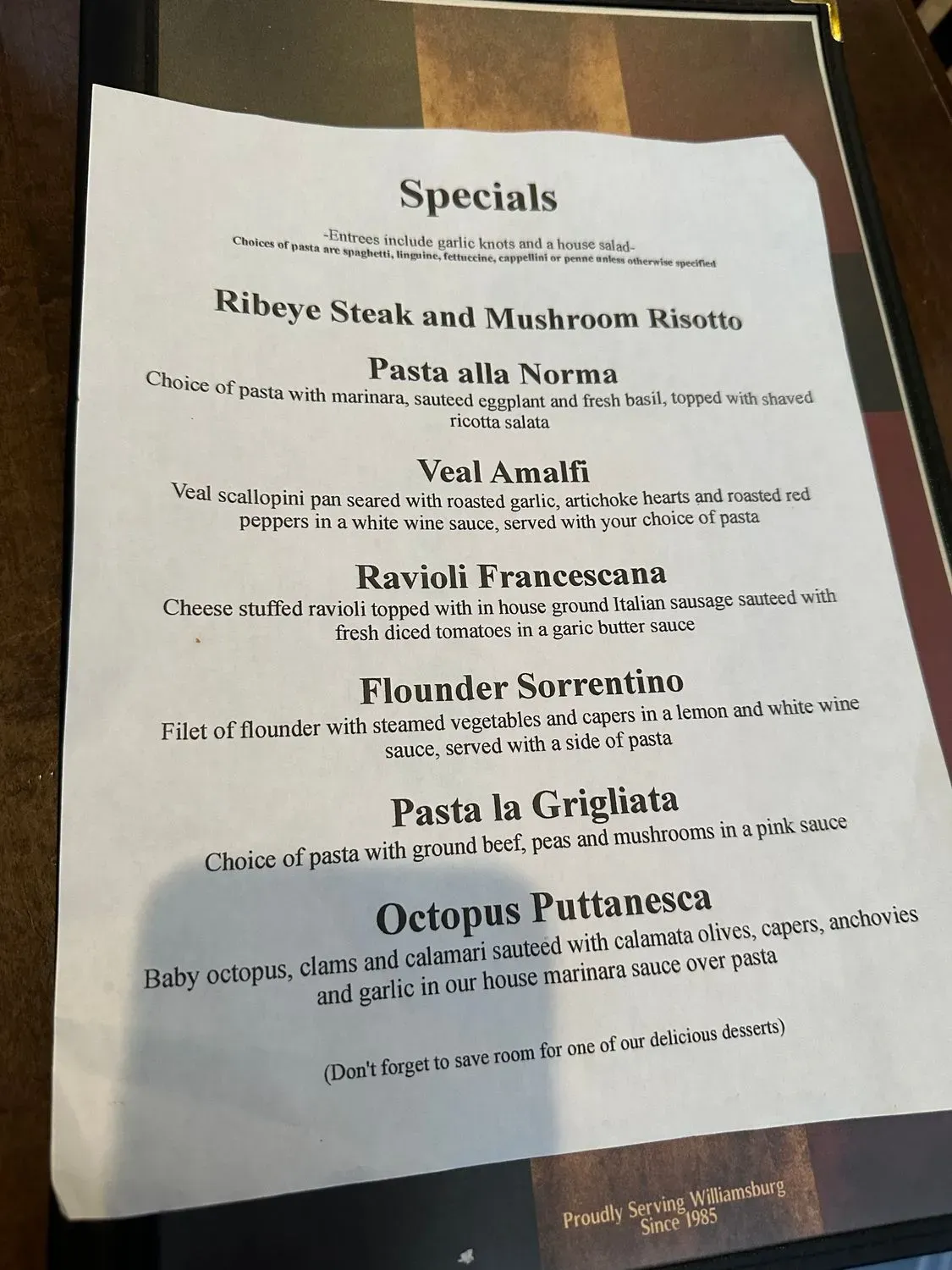 Menu 1