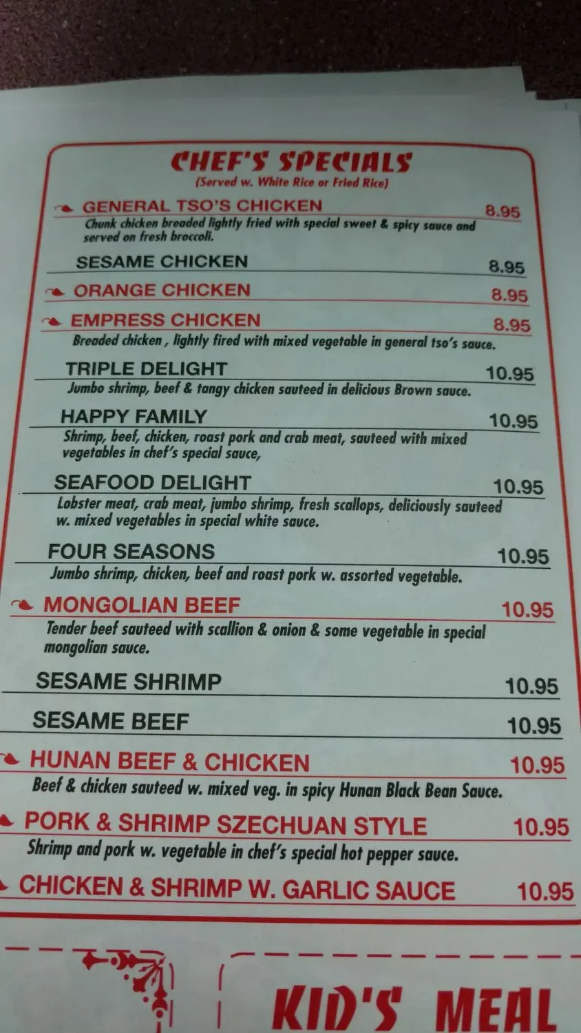 Menu 5