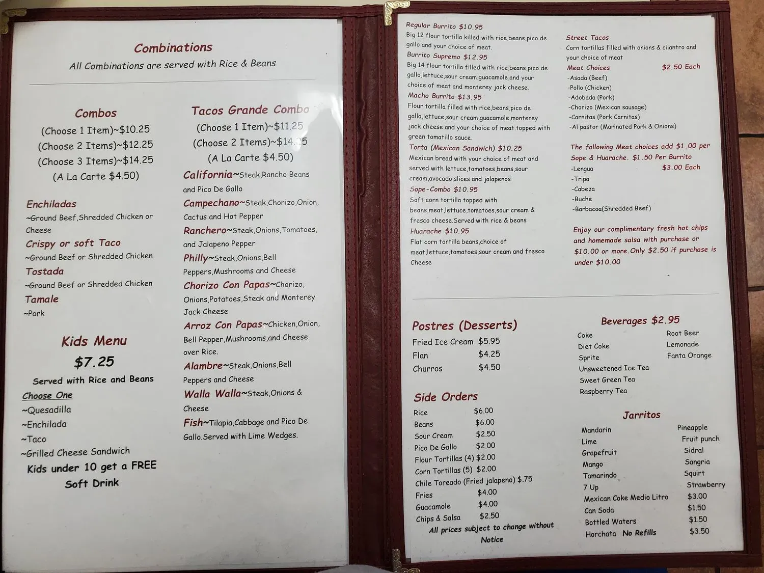 Menu 1