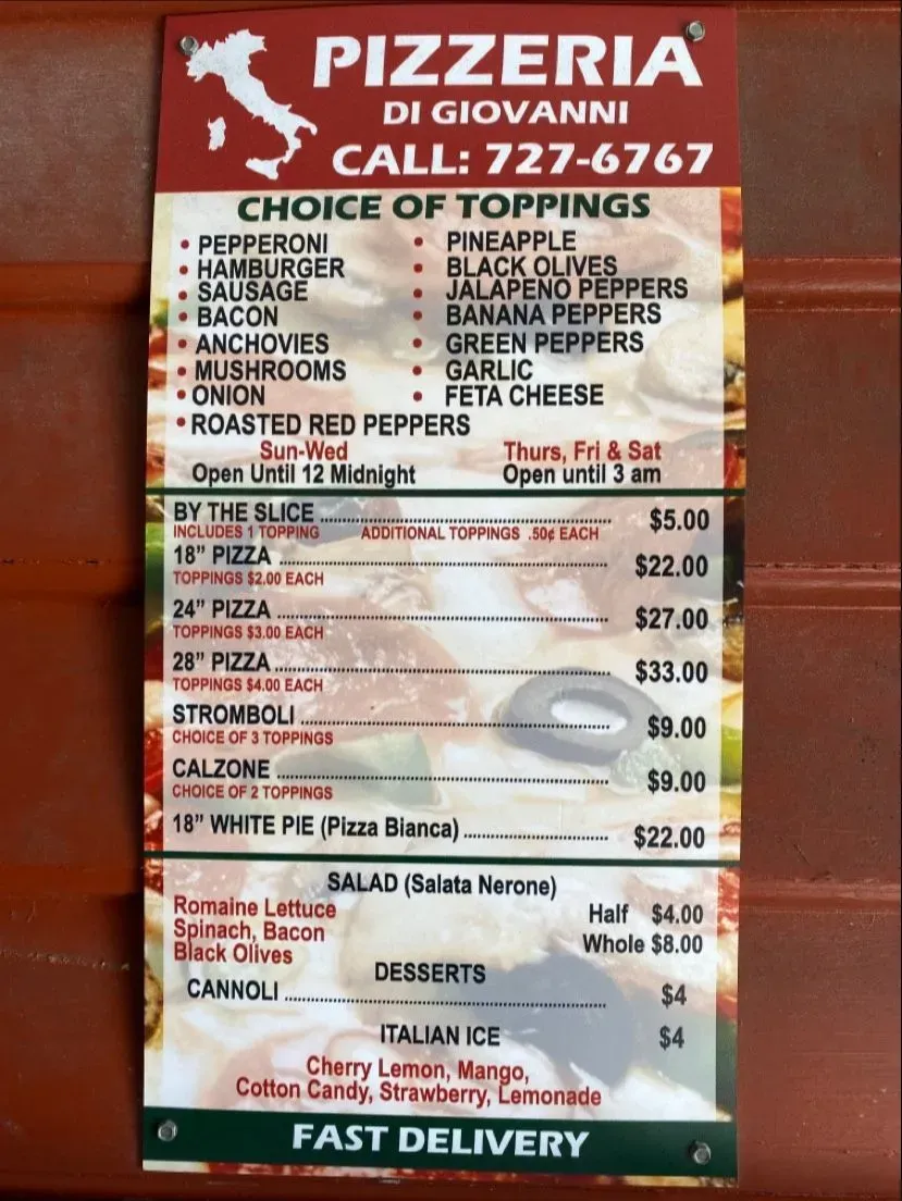 Menu 5