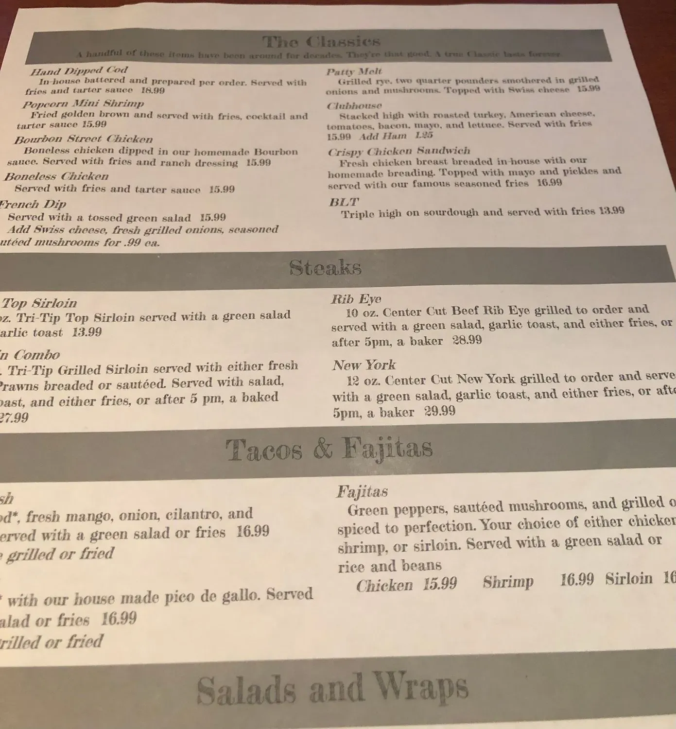 Menu 5