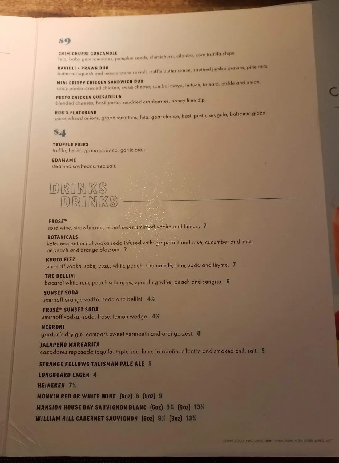 Menu 5