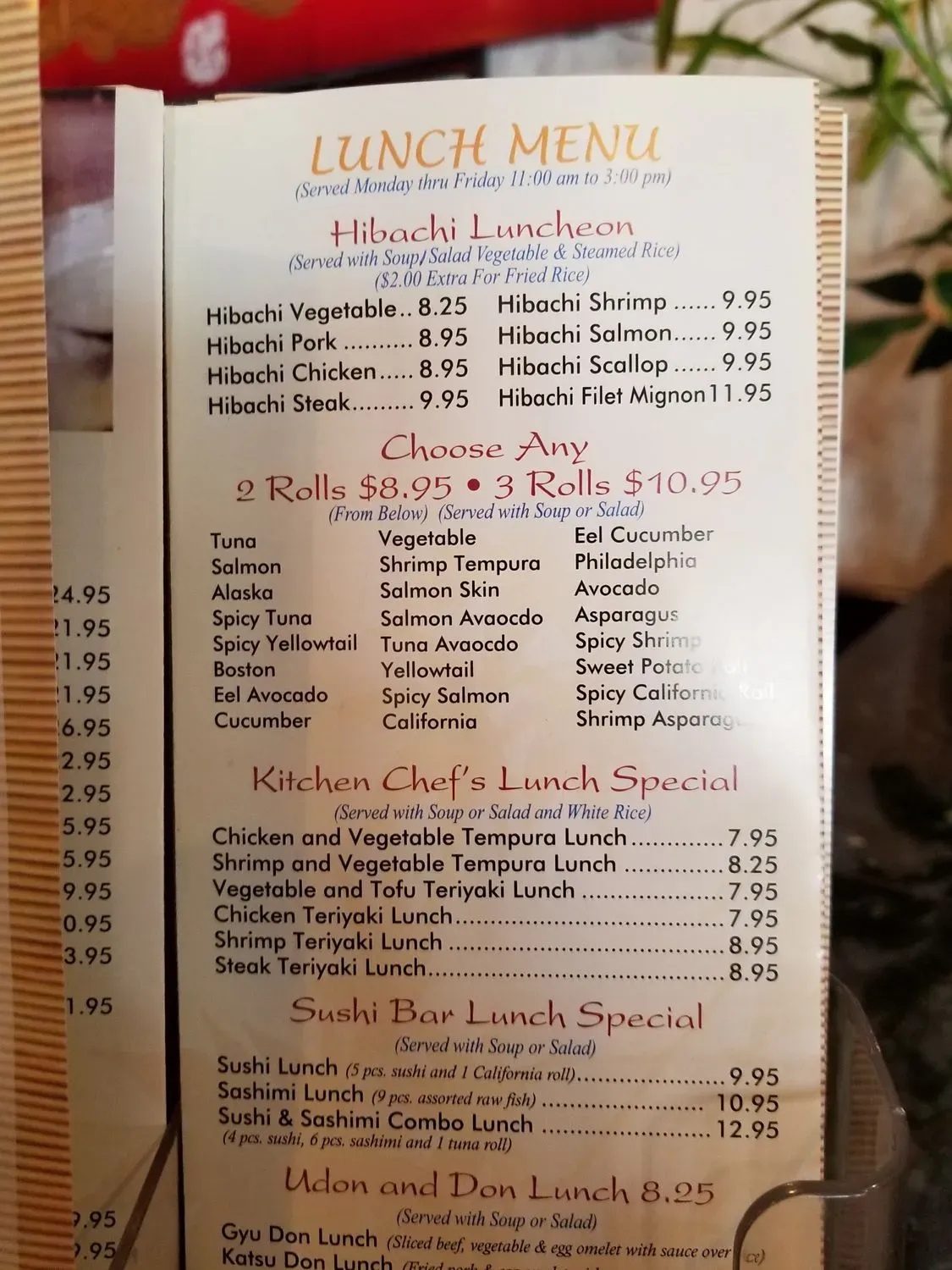 Menu 6