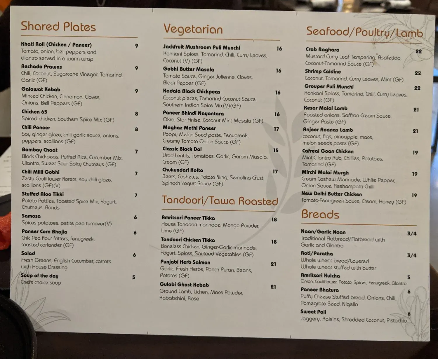 Menu 1