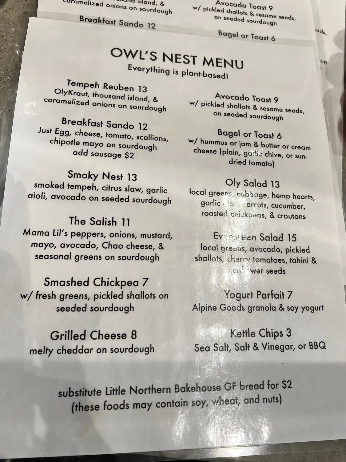 Menu 1