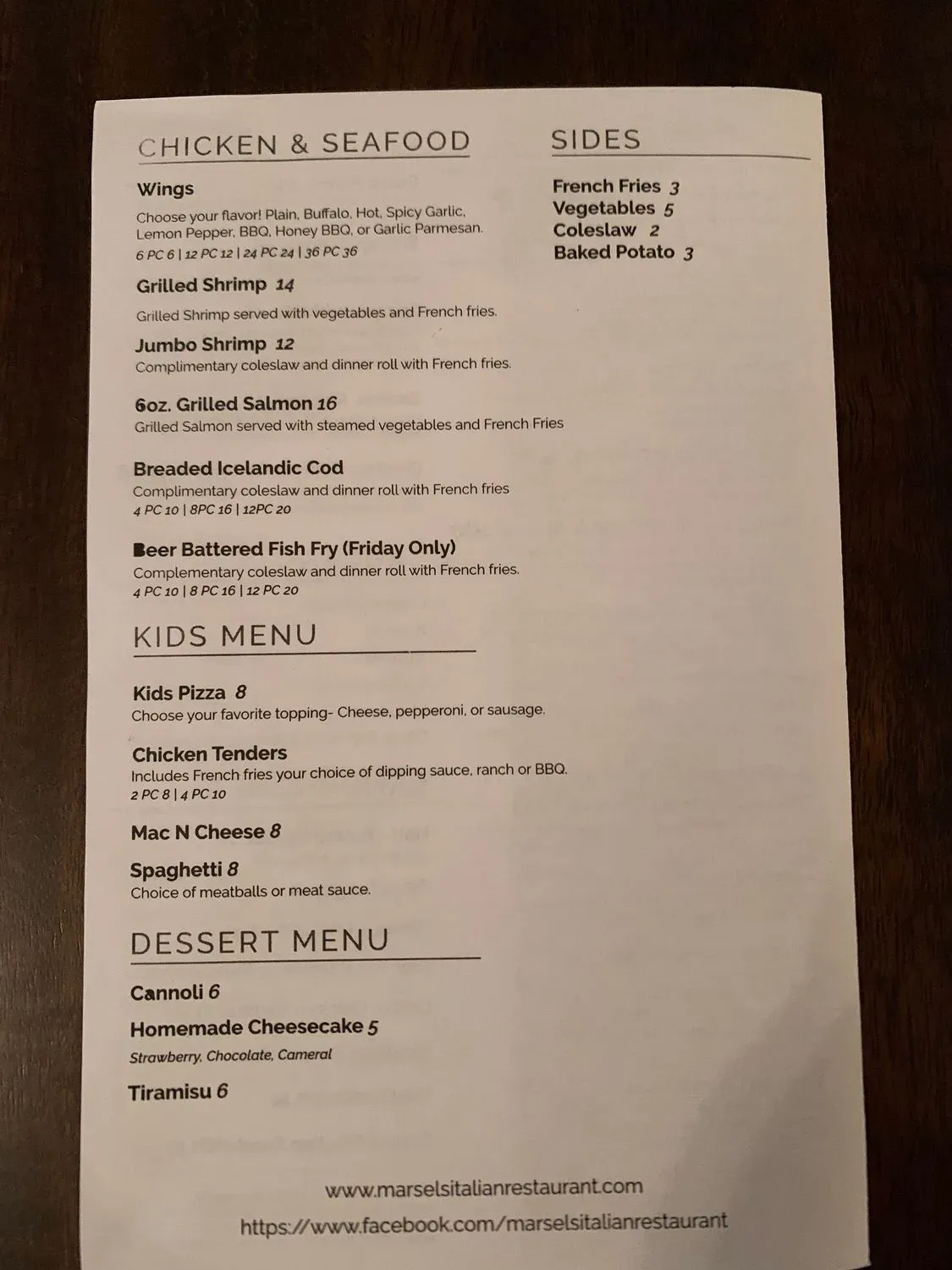 Menu 1