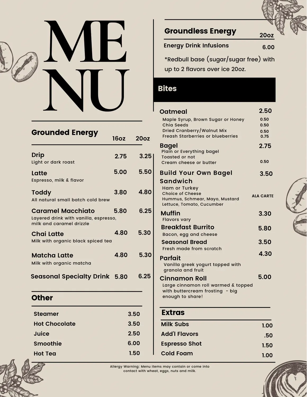 Menu 1