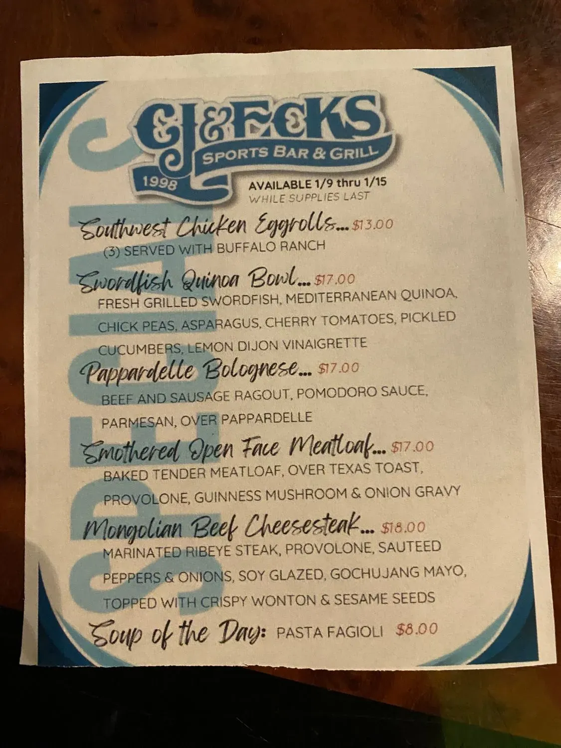 Menu 1