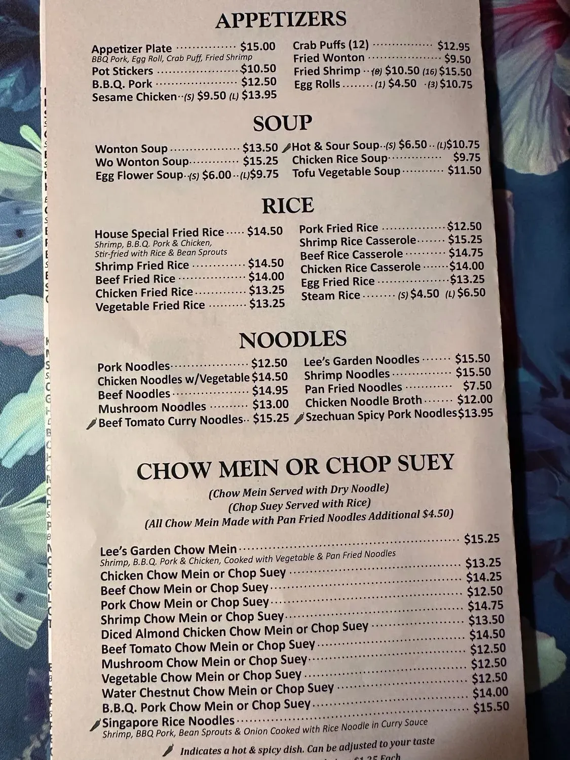 Menu 1