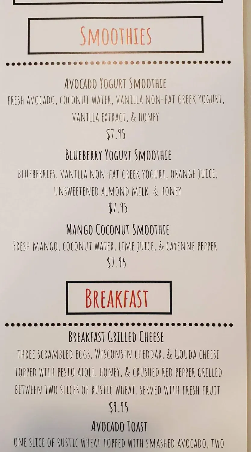 FreshFit Cafe Menu - Updated October 2025