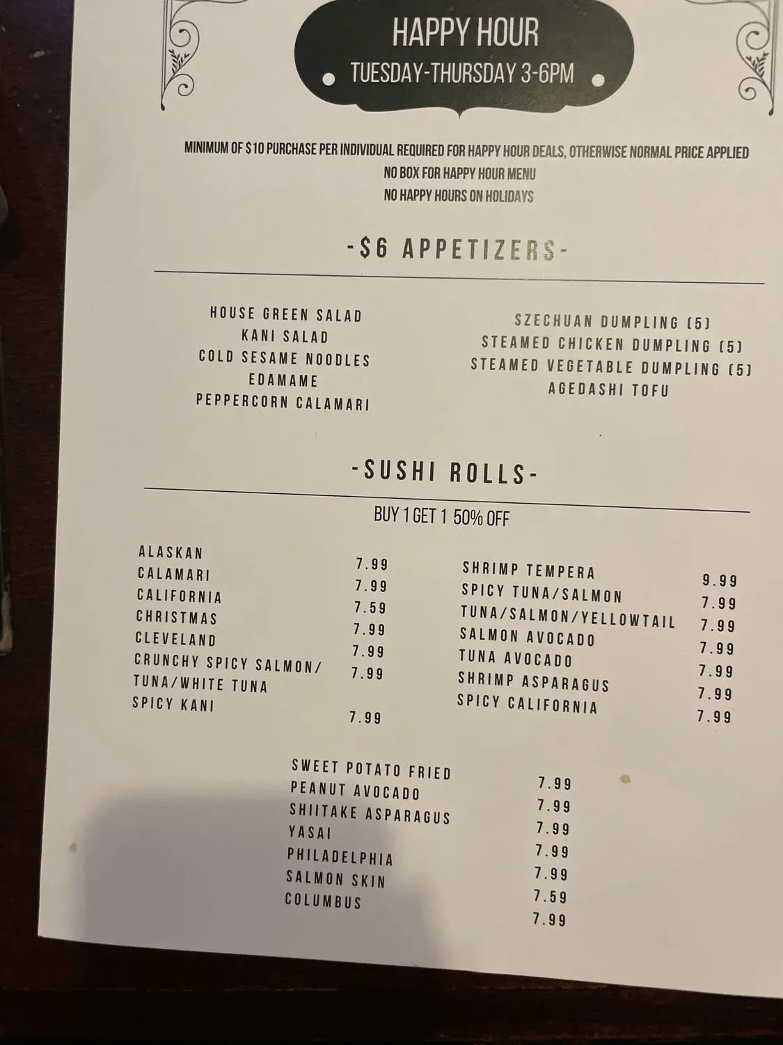 Menu 1