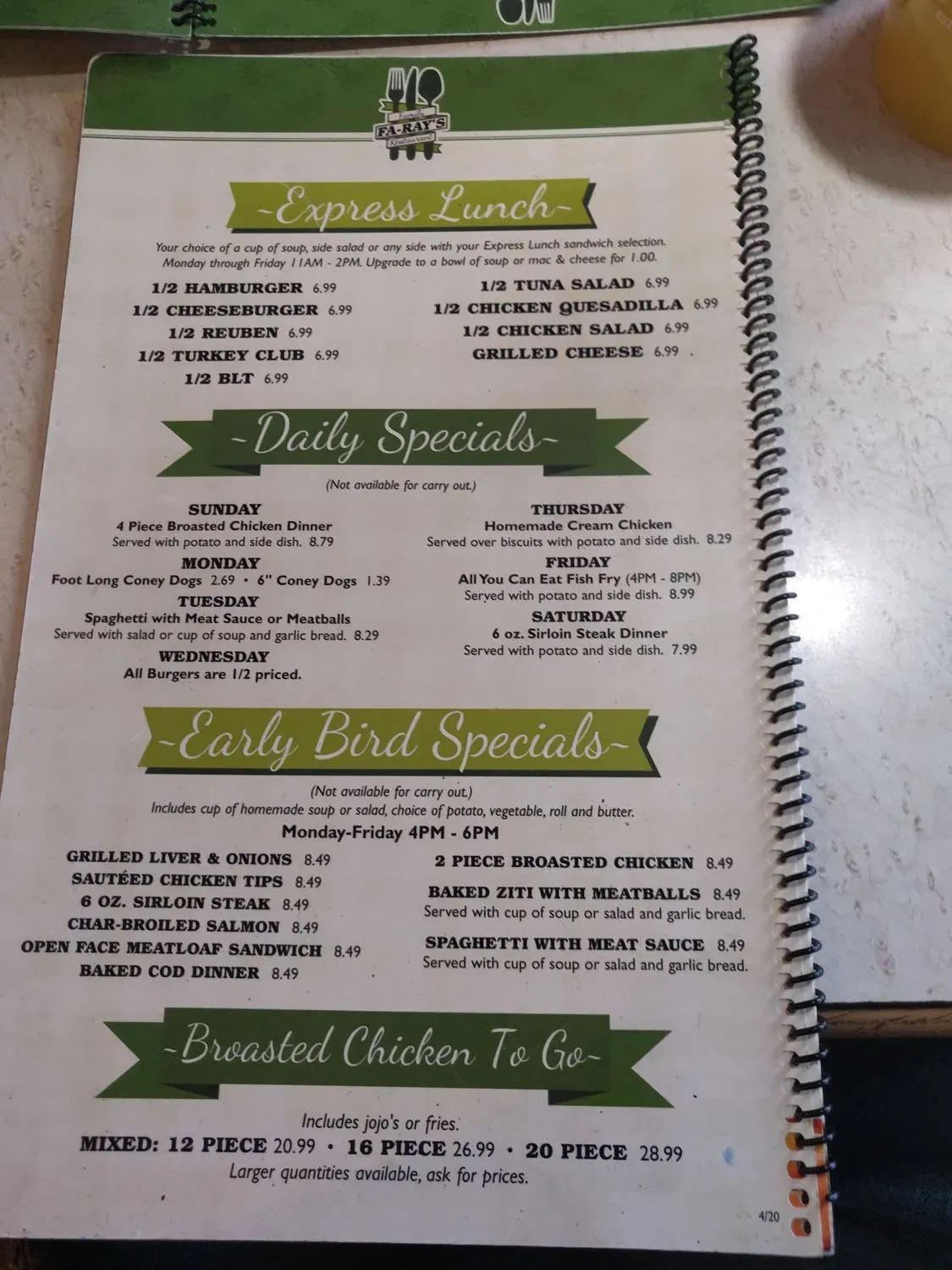 Menu 4