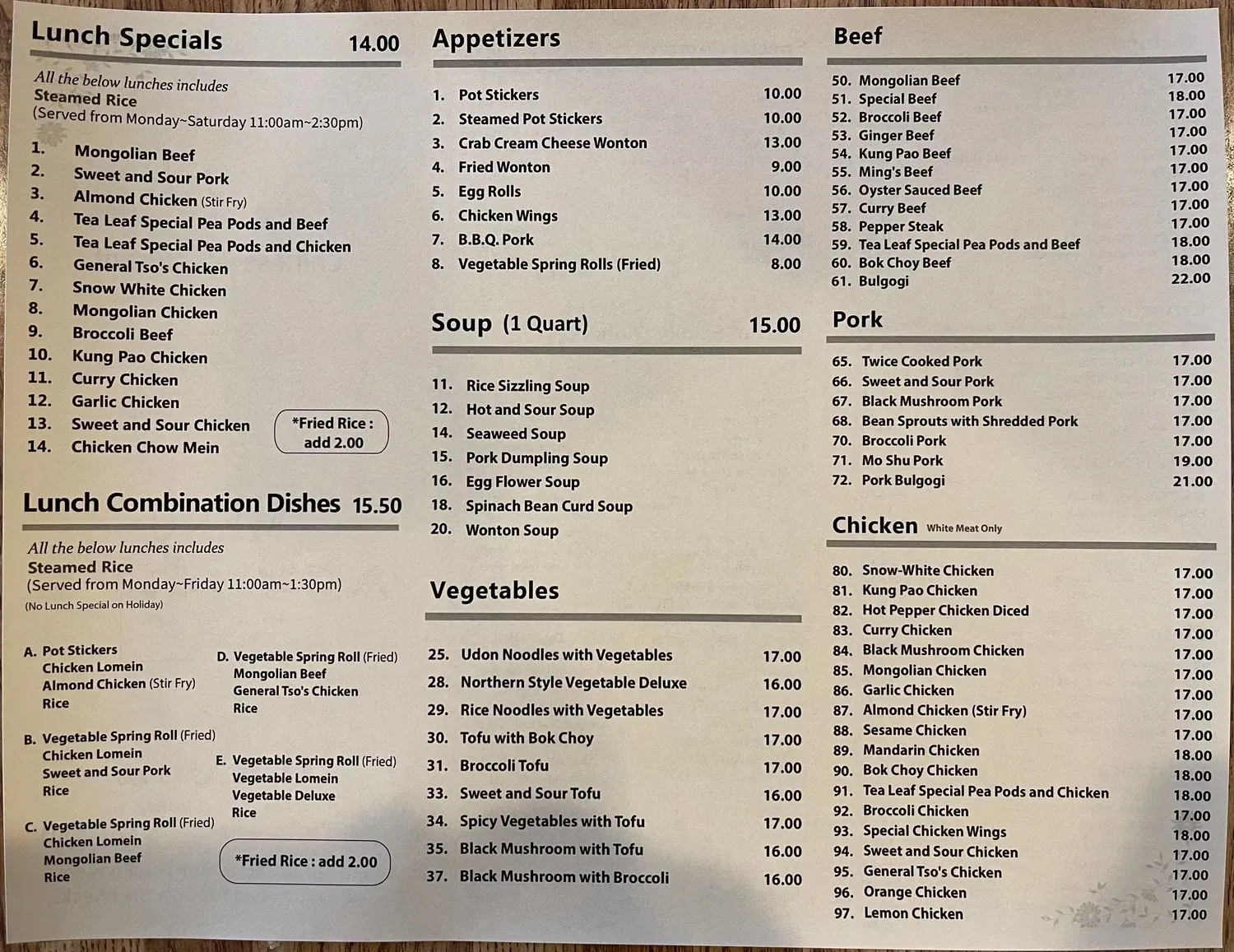 Menu 1