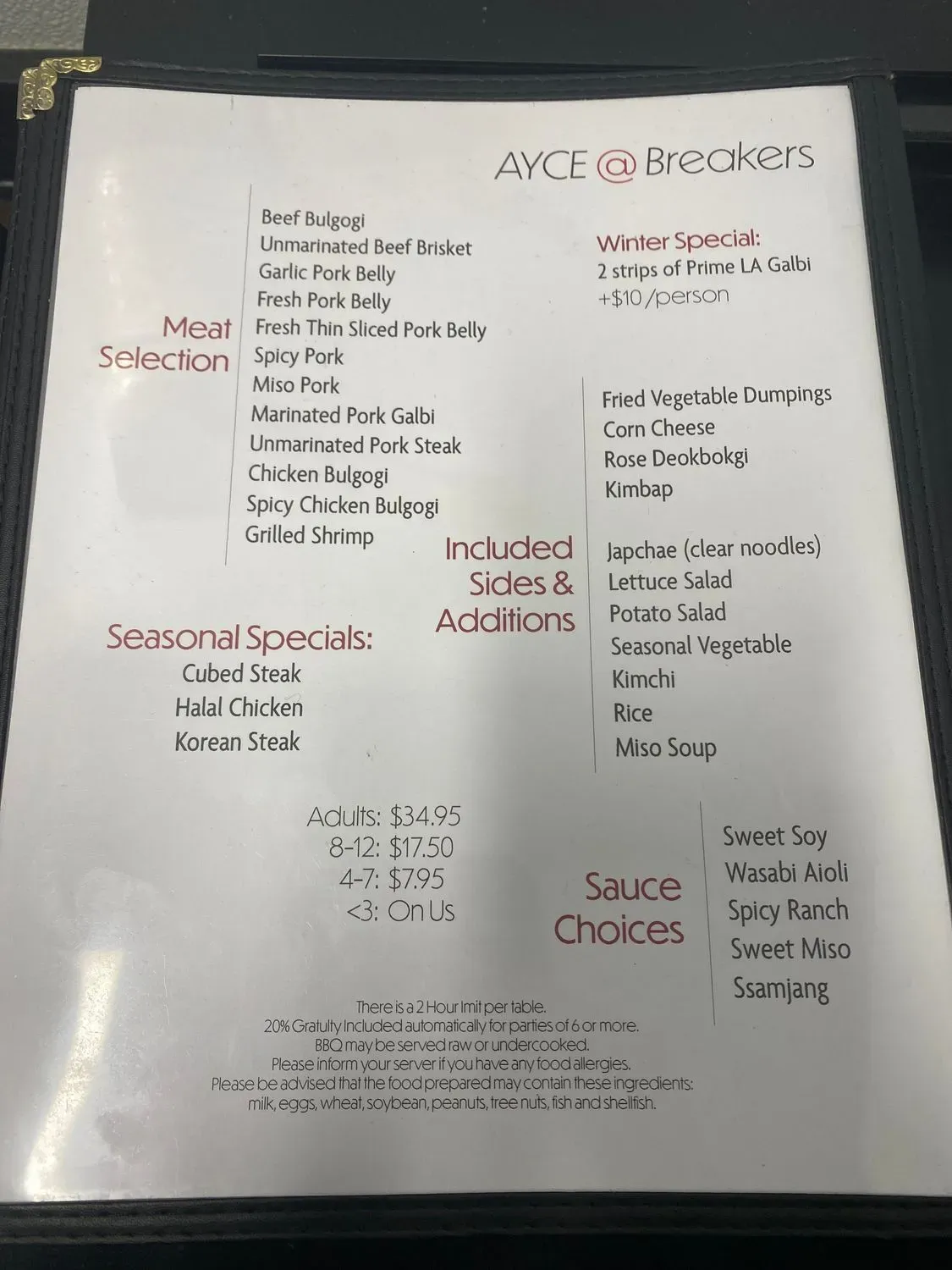 Menu 5