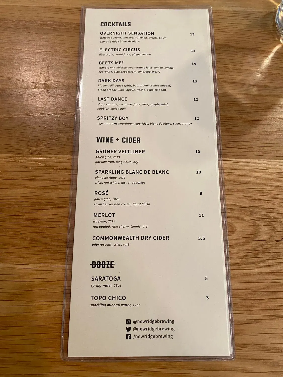 Menu 5