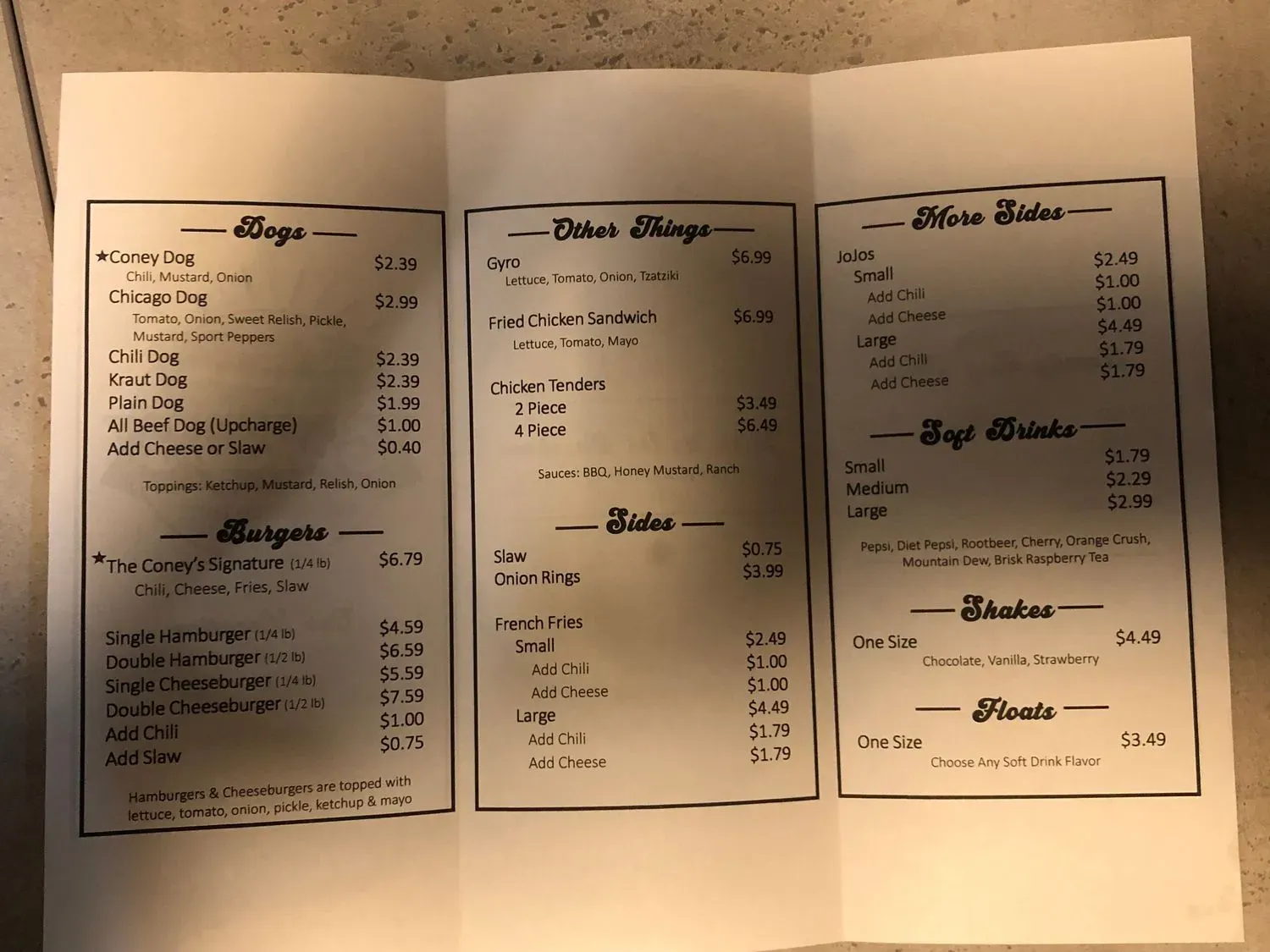 Menu 5