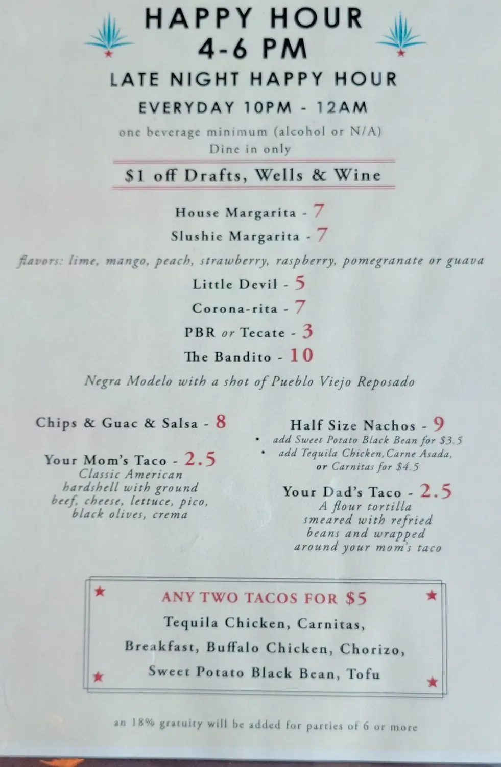 Menu 5