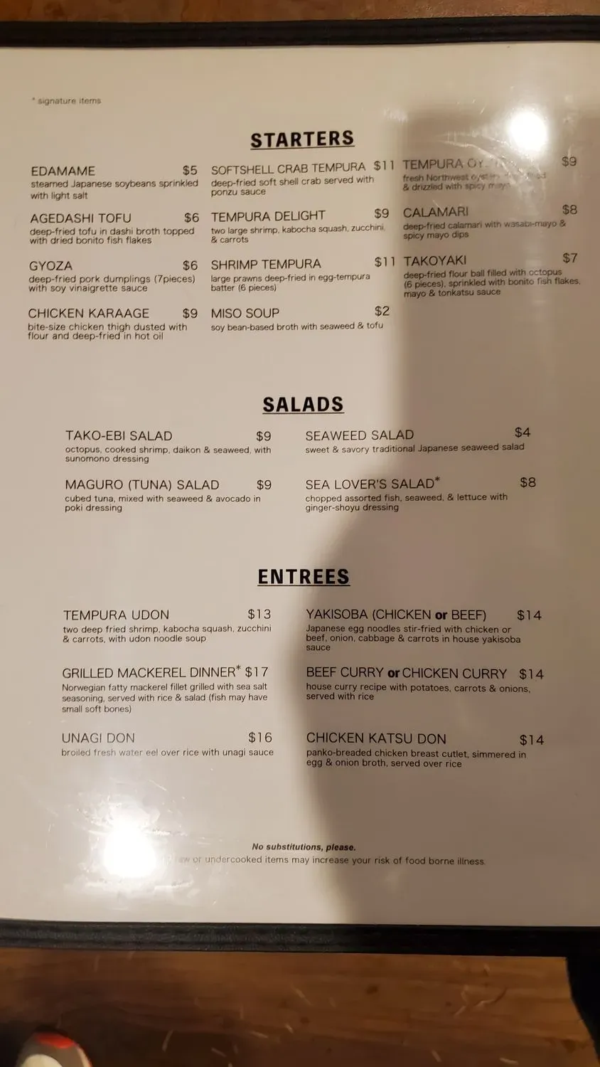 Menu 5